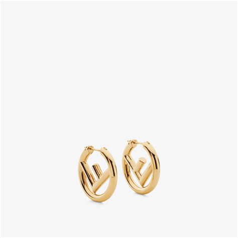 f is fendi earrings gold